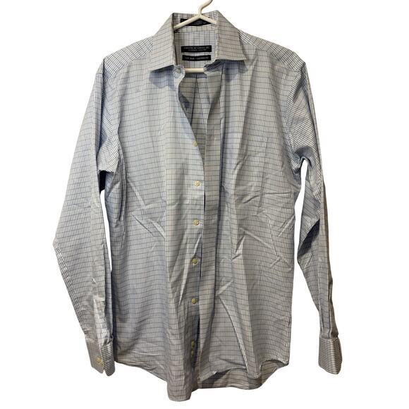 Forsythe of Canada Non Iron Tailored Fit Mens Dress Shirt 15.5  34/35 Blue - Picture 1 of 9